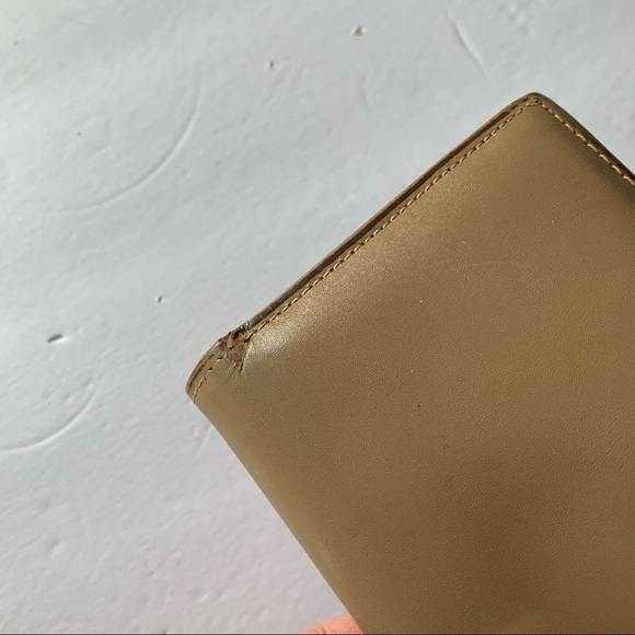 Di Lido Wallet Cream Tan Cowhide Clutch Checkbook Credit Card Holder - Picture 3 of 12